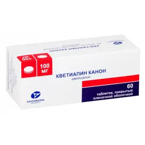 Купить Кветиапин-Канон 100 мг 60 шт таблетки покрытые пленочной оболочкой