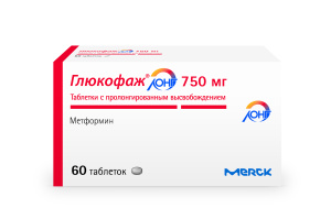 Купить: Глюкофаж Лонг 750 мг 60 шт таблетки с пролонгированным высвобождением