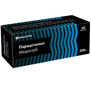 Купить Парацетамол Медисорб 500 мг 30 шт таблетки