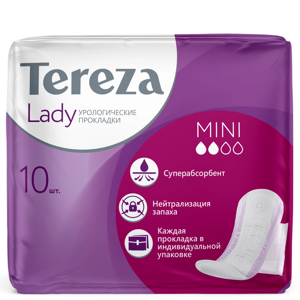 Купить Tereza Lady 10 шт прокладки урологические одноразовые мини