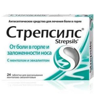 Купить: Стрепсилс 24 шт таблетки для рассасывания ментол-эвкалипт
