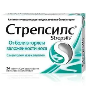 Купить Стрепсилс 24 шт таблетки для рассасывания ментол-эвкалипт