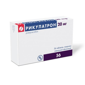 Купить: Рикулатрон 20 мг 56 шт таблетки покрытые пленочной оболочкой