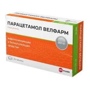 Купить Парацетамол Велфарм 500 мг 30 шт таблетки