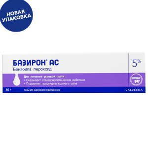 Купить: Базирон АС 5 % 40 г гель
