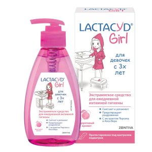 Купить: Lactacyd Girl 200 мл средство для интимной гигиены эктрамягкое для девочек с 3-х лет