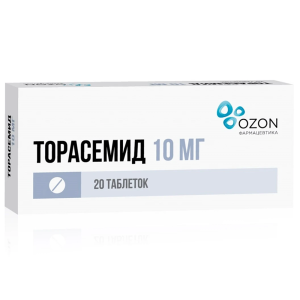 Купить: Торасемид 10 мг 20 шт таблетки