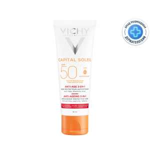 Купить: Vichy Capital Ideal Soleil SPF 50+ 50 мл уход антивозрастной с антиоксидантами 3 в 1