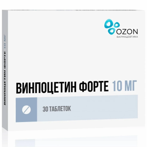 Купить: Винпоцетин Форте 10 мг 30 шт таблетки