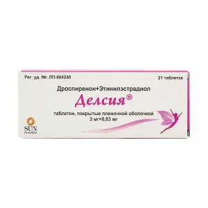 Купить Делсия 30 мкг + 3 мг 21 шт таблетки покрытые пленочной оболочкой
