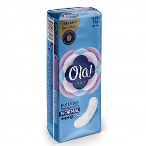 Купить: Ola Classic Normal 10 шт прокладки гигиенические мягкая поверхность без крылышек