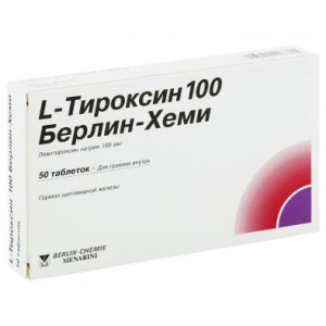 Купить: Л-Тироксин 100 100 мкг 50 шт таблетки