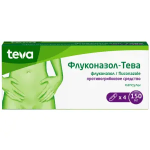 Купить Флуконазол-Тева 150 мг 4 шт капсулы