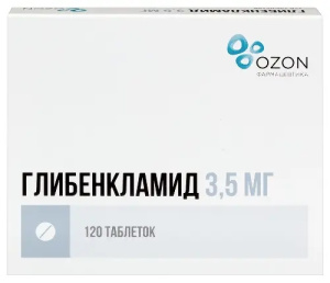 Купить: Глибенкламид 3,5 мг 120 шт таблетки