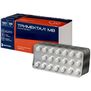Купить: Тримектал МВ 35 мг 120 шт таблетки с модифицированным высвобождением покрытые пленочной оболочкой