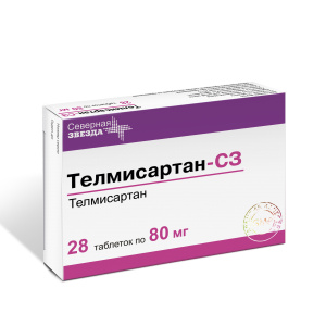 Купить: Телмисартан-СЗ 80 мг 28 шт таблетки