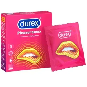 Купить Durex Pleasuremax 3 шт презервативы с ребрами и пупырышками
