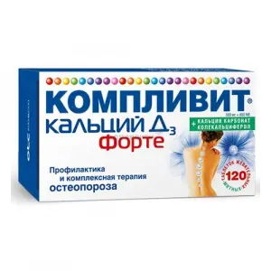 Купить Компливит Кальций Д3 Форте 120 шт таблетки жевательные мята