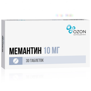 Купить: Мемантин 10 мг 30 шт таблетки покрытые пленочной оболочкой