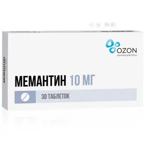 Купить Мемантин 10 мг 30 шт таблетки покрытые пленочной оболочкой
