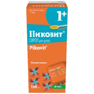 Купить: Пиковит 1+ 150 мл сироп для детей