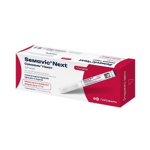 Купить: Семавик Некст 1,7 мг/мл 3 мл 1 шт раствор для подкожного введения шприц-ручка + иглы 4 шт