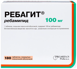 Купить: Ребагит 100 мг 180 шт таблетки покрытые пленочной оболочкой