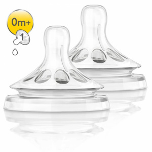 Купить: Philips Avent Classic SCF631/27 2 шт соска силиконовая для новорожденных медленный поток 0 мес+