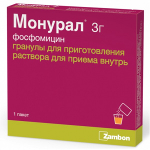 Купить: Монурал 3 г 1 шт гранулы для приготовления раствора для приема внутрь пакет