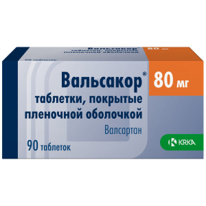 Купить: Вальсакор 80 мг 90 шт таблетки покрытые пленочной оболочкой