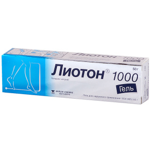 Купить: Лиотон 1000 50 г гель для наружного применения