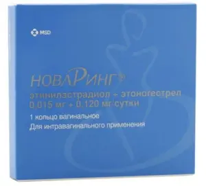 Купить НоваРинг 15 мкг + 120 мкг 1 шт кольцо вагинальное с аппликатором