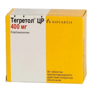 Купить: Тегретол ЦР 400 мг 30 шт таблетки с пролонгированным высвобождением покрытые пленочной оболочкой