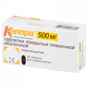 Купить Кеппра 500 мг 30 шт таблетки покрытые пленочной оболочкой