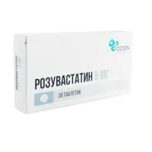 Купить Розувастатин 5 мг 30 шт таблетки покрытые пленочной оболочкой
