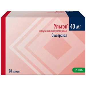 Купить: Ультоп 40 мг 28 шт капсулы