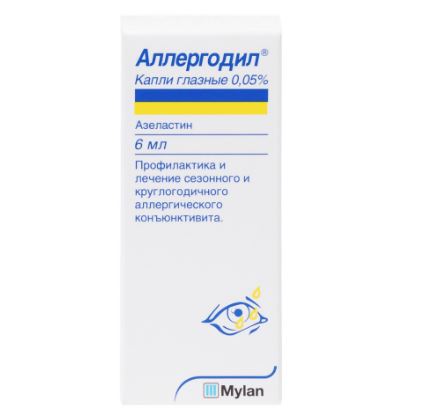 Купить Аллергодил капли глазн 0,05% 6мл