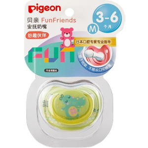 Купить: Pigeon размер M 3+ мес пустышка силиконовая бегемотик