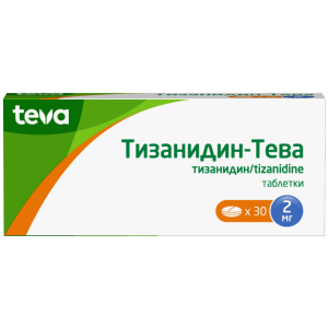 Купить: Тизанидин-Тева 2 мг 30 шт таблетки