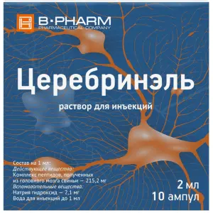 Купить Церебринэль 2 мл 10 шт раствор для инъекций ампулы