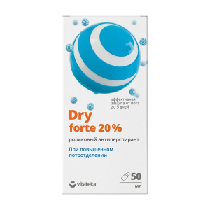 Купить: Vitateka Dry Forte 50 мл ролик при повышенной потливости