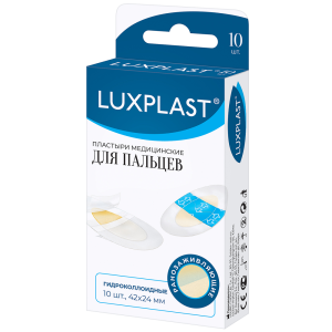 Купить: Luxplast 10 шт пластырь гидроколлоид для пальцев