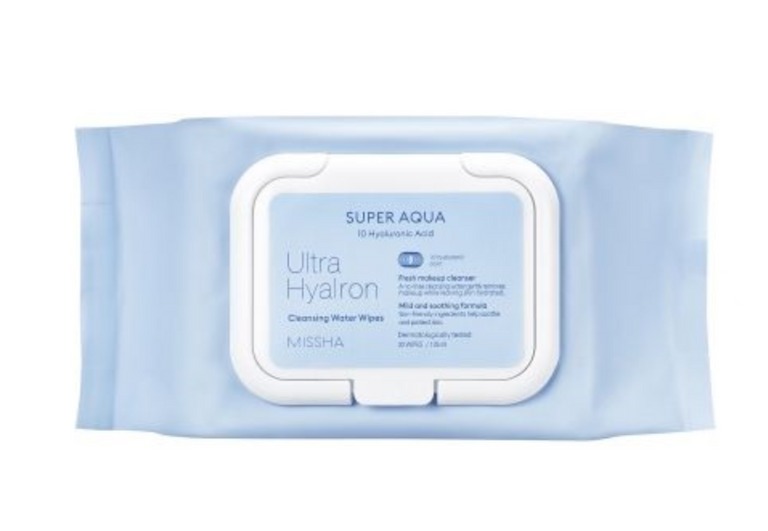 Купить Missha Aqua Ultra Hyaluron 30 шт салфетки для умывания и снятия макияжа