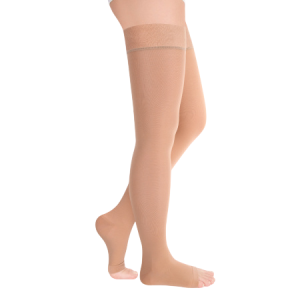 Купить: Крейт Luomma Idealista KR-393W чулки 2 класс компрессии открытый носок широкое бедро размер L карамель