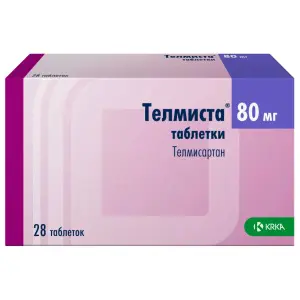 Купить Телмиста 80 мг 28 шт таблетки покрытые пленочной оболочкой