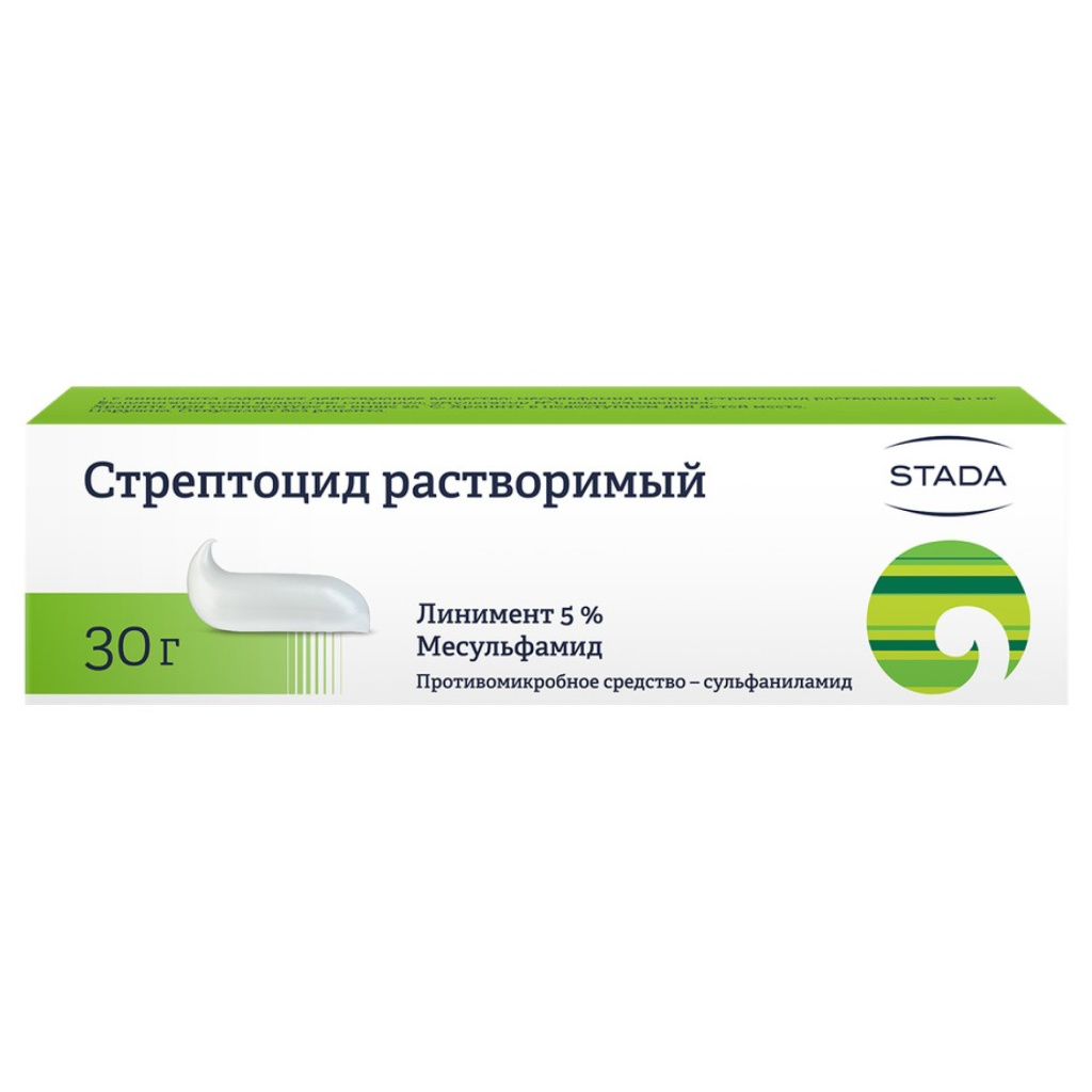 Купить Стрептоцид 5 % 30 г линимент