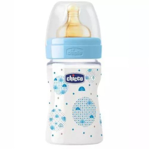Купить: Chicco Well-Being Boy 150 мл бутылочка для кормления латексная соска 0+
