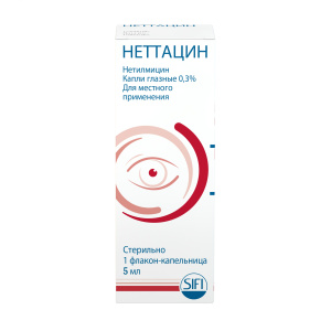 Купить: Неттацин 0,3% 5 мл капли глазные