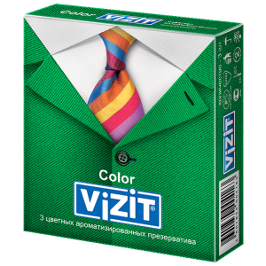 Купить: Vizit Color 3 шт презервативы цветные ароматизированные