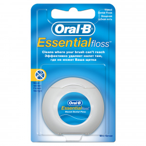 Купить: Oral-B Essential Floss 50 м вощеная зубная нить с ментолом
